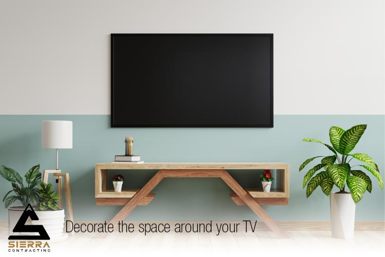 decorate the space around TV