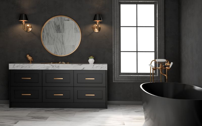 are black bathroom fixtures in style