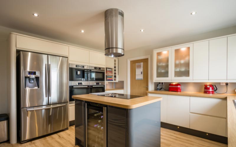 kitchen hob on island 