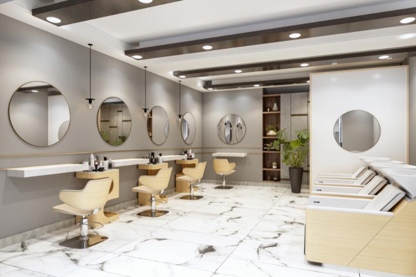 low budget beauty salon interior design